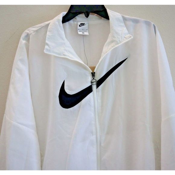 Nike DM6181 100 Women Sz M White Oversized Sportswear Essential Woven Jacket $10 - Picture 5 of 10